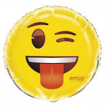 Wink Eye Tongue Out Mylar balloon