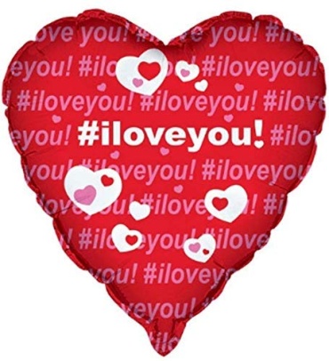 #I Love You  Mylar Balloon