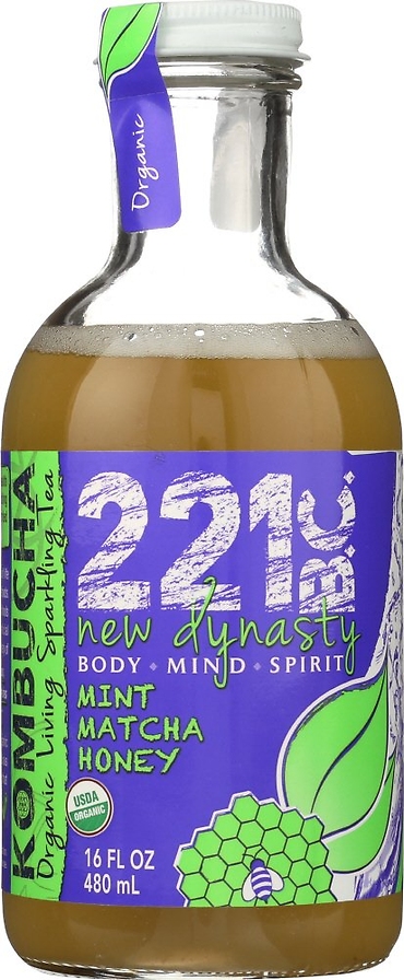 221 BC Kombucha|Matcha Honey Mint|16 oz