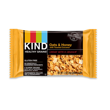 Kind Healthy Grains Bars, Oats & Honey w/ Toasted Coconut, 1.2oz